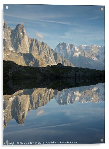 Lac des Cheserys Acrylic by Stephen Taylor