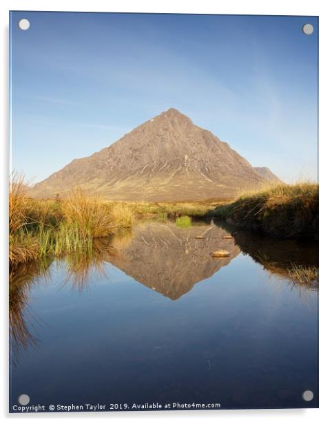 The Buachaille Reflected Acrylic by Stephen Taylor