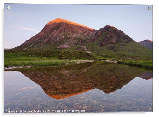 Sunset in Glencoe Acrylic by Stephen Taylor