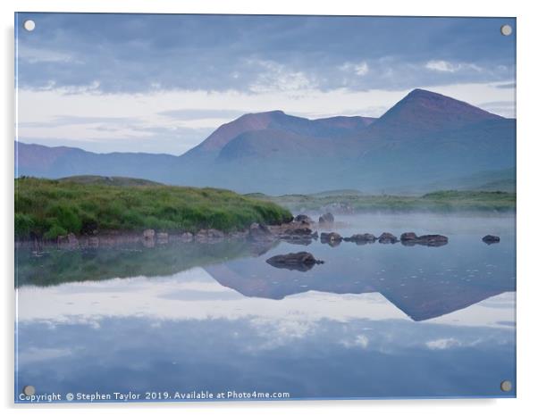 Lochan Na Stainge Acrylic by Stephen Taylor