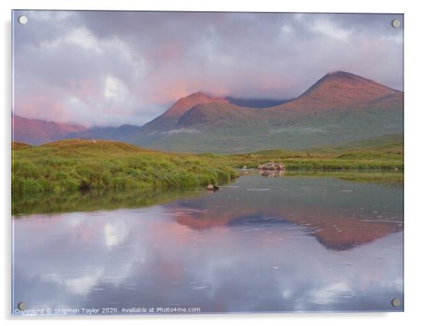 Rannoch Moor sunrise Acrylic by Stephen Taylor