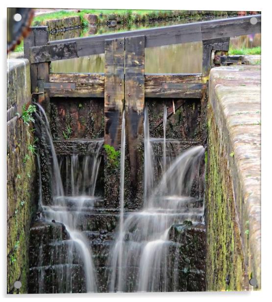 Huddersfield Narrow Canal, Lock 14W Acrylic by Andy Smith