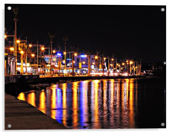 Paphos Promenade Acrylic by Andy Smith