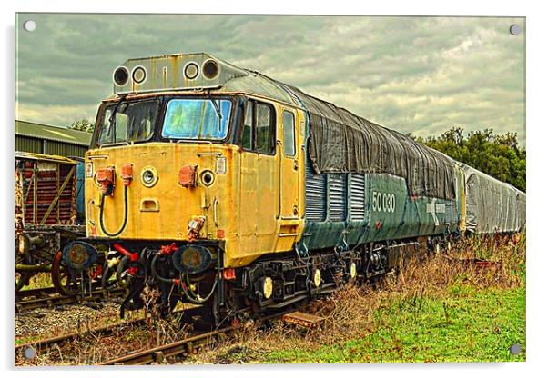 Powering Through Peak Rail Acrylic by Andy Smith