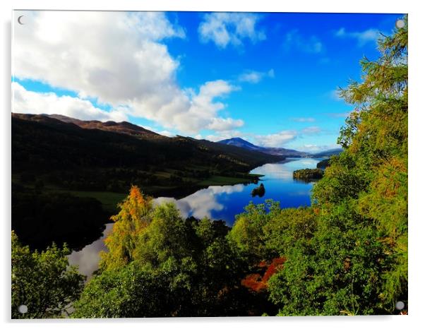           Queens View Loch Tummel Acrylic by Andy Smith