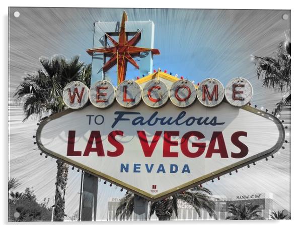           Welcome To Las Vegas Acrylic by Andy Smith