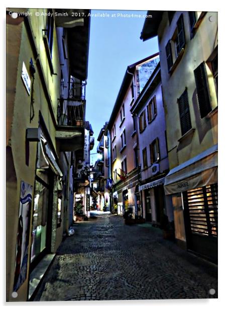 The Streets of Stresa           Acrylic by Andy Smith
