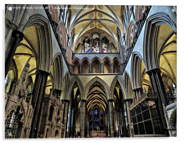salisbury cathedral           Acrylic by Andy Smith