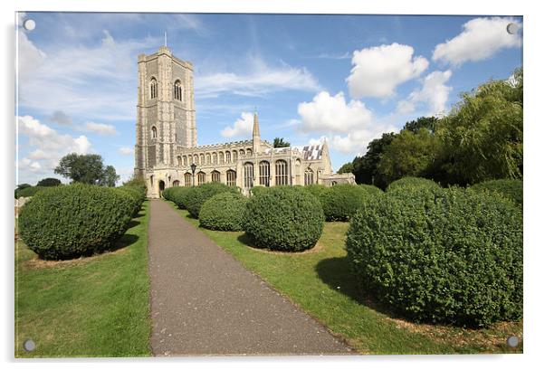 Lavenham Church Acrylic by Terry Stone