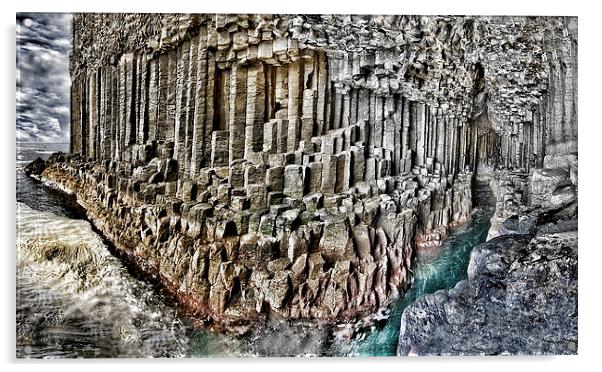  Fingal's cave panorama, Staffa, Scotland Acrylic by James Bennett (MBK W