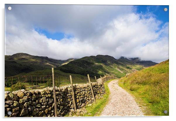  Into the Mountains, Scafell Pike Acrylic by Gregory Culley