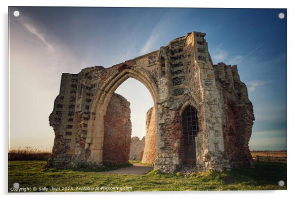 The Timeless Charm of St Benets Abbey Ruins Acrylic by Sally Lloyd