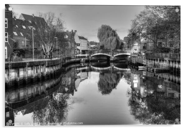 Fye Bridge Norwich  Acrylic by Sally Lloyd