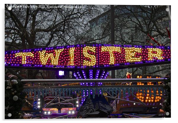  Twister Fairground Ride Acrylic by Sally Lloyd