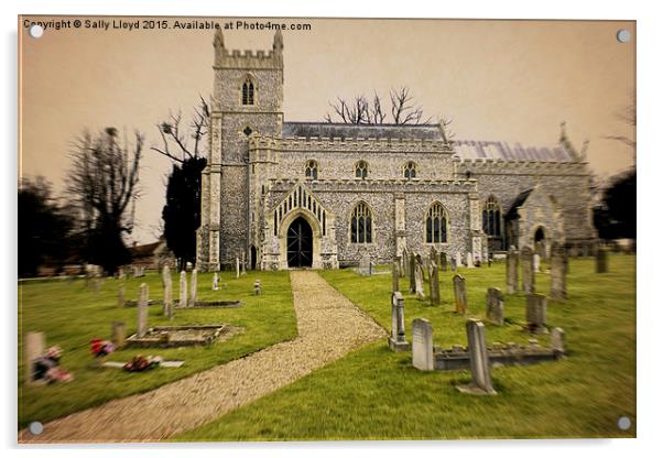  East Raynham Church Norfolk  Acrylic by Sally Lloyd