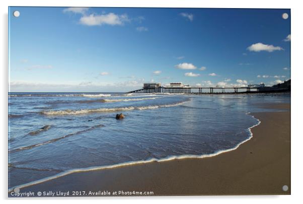Cromer pier from the beach Acrylic by Sally Lloyd
