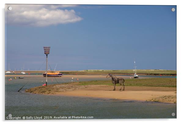 The Lifeboat Horse at Wells-next-the-Sea Acrylic by Sally Lloyd