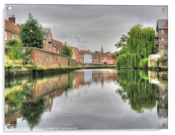 River City, Wensum Quayside Acrylic by Sally Lloyd