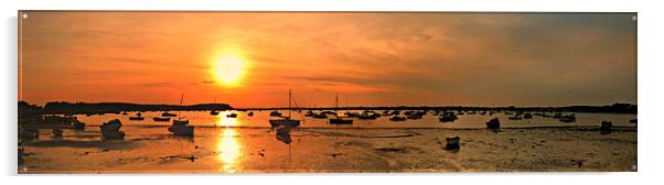 Harbour sunset. Acrylic by paul cobb