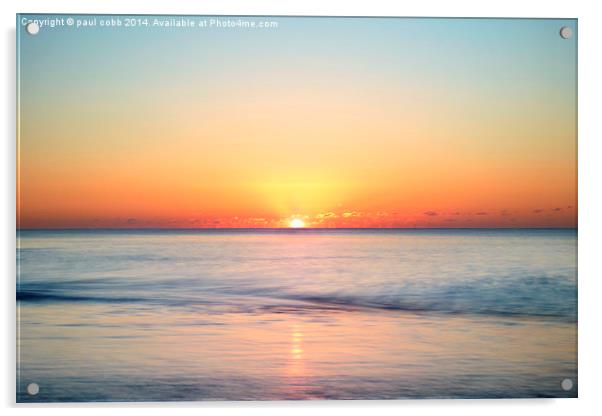 Still sunrise.  Acrylic by paul cobb