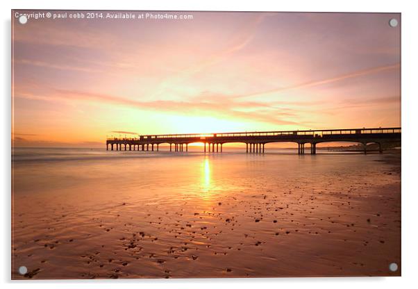  Boscombe Pier. Acrylic by paul cobb