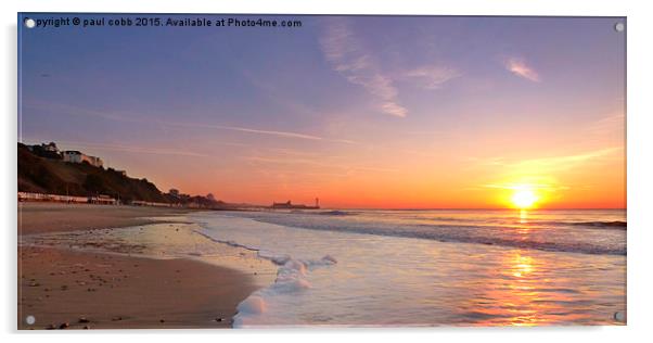  Bournemouth sunrise. Acrylic by paul cobb