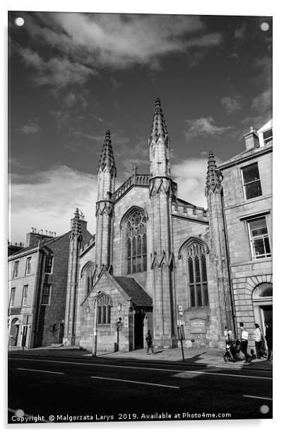 St Andrews cathedral, Aberdeen, Scotland, UK Acrylic by Malgorzata Larys