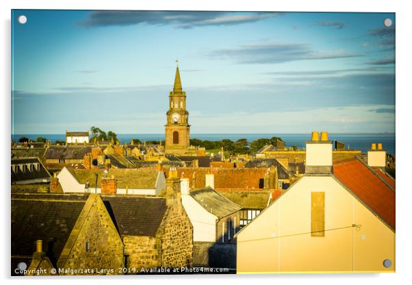 Panorama of Berwick upon Tweed in England, UK Acrylic by Malgorzata Larys