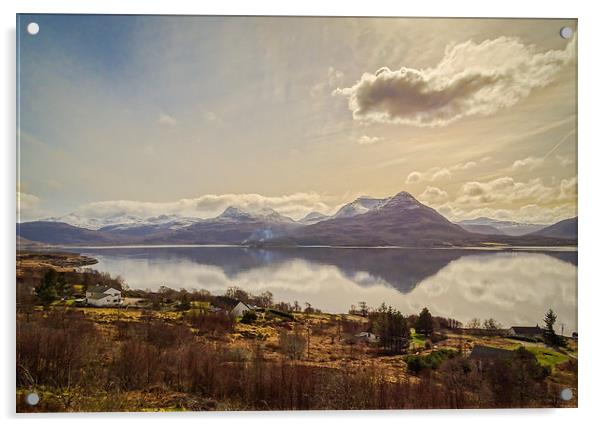 Upper Loch Torridon Acrylic by Ellie Rose