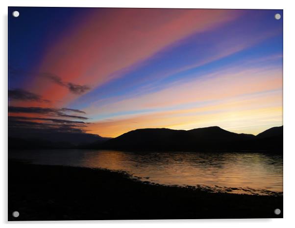 The Sky Above Loch Eil Acrylic by Ellie Rose