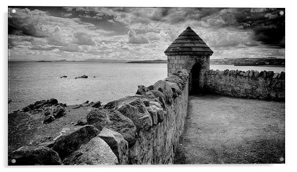 Watch Tower at Ravenscraig Acrylic by David Forrester