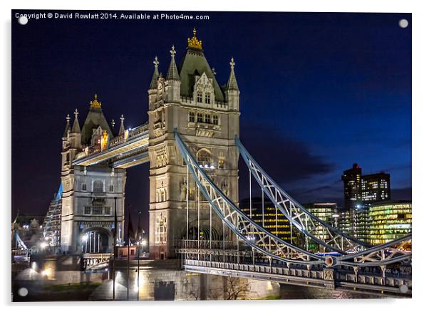  Tower Bridge Acrylic by Dave Rowlatt