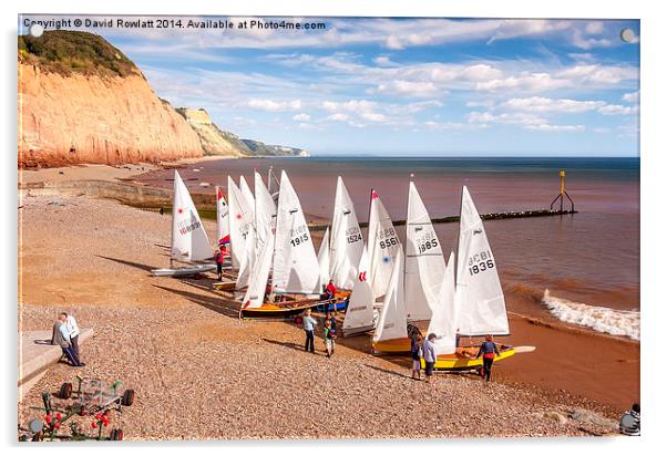 Sidmouth Sailing  Acrylic by Dave Rowlatt