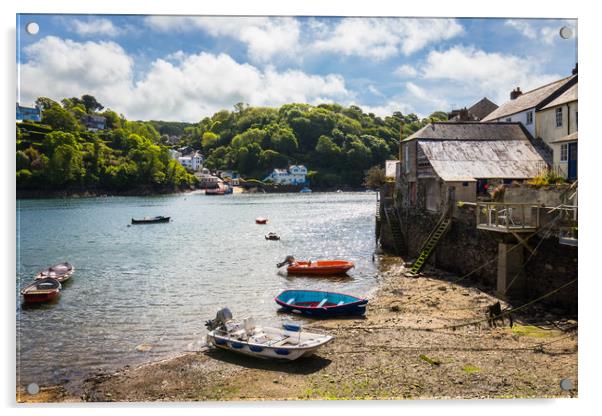 Bodinnick Ferry, Cornwall Acrylic by Dave Rowlatt