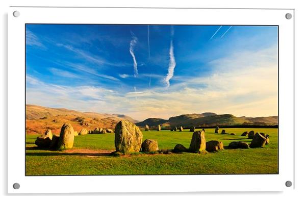  Castle rigg stone circle Acrylic by Jim Doneathy
