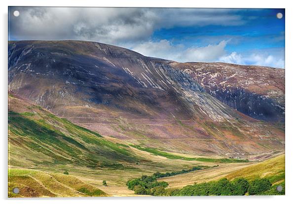  The Parallel Roads of Glen Roy Acrylic by Mark Godden