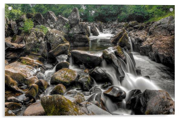 Dunkeld Hermitage Falls #2 Acrylic by Benjamin Hodges