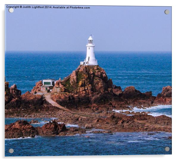 Corbière Lighthouse Jersey 2 Acrylic by Judith Lightfoot