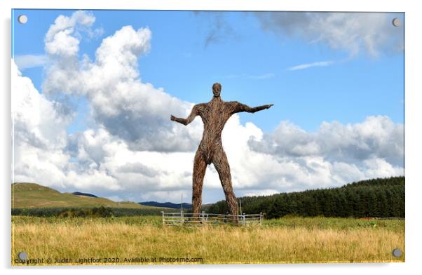 THE WICKER MAN SCOTLAND Acrylic by Judith Lightfoot