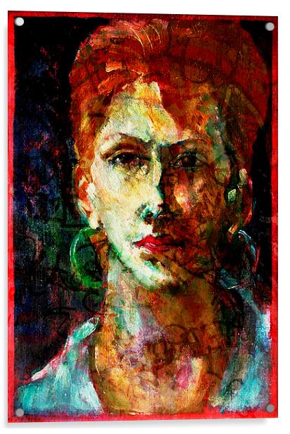  Placid Face Painting & Texture Acrylic by Florin Birjoveanu