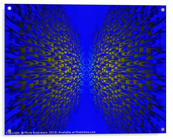 Everything Blue Acrylic by Florin Birjoveanu