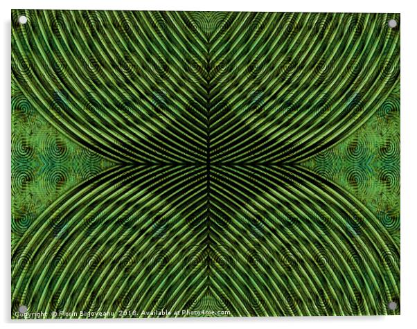 Mused Deformation Green Acrylic by Florin Birjoveanu
