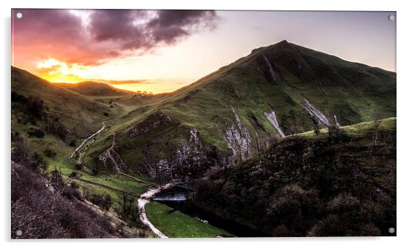  Thorpe Cloud Sunrise Acrylic by John Cropper