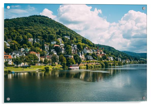 Heidelberg Germany Landscape Acrylic by Patrycja Polechonska