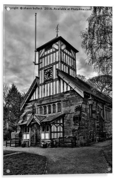 whitmore church staffordshire Acrylic by shawn bullock