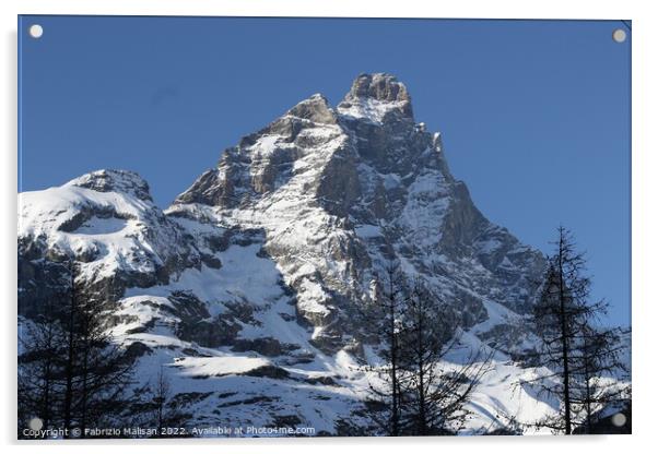 Mont Cervin Cervino Cervina Matterhorn Mountain  Acrylic by Fabrizio Malisan