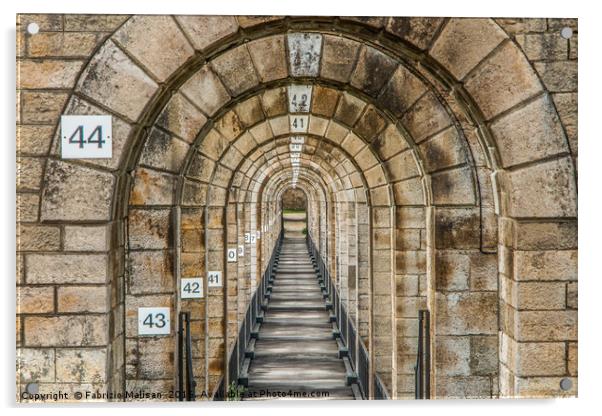 Inside The Viaduct de Chaumont France Acrylic by Fabrizio Malisan