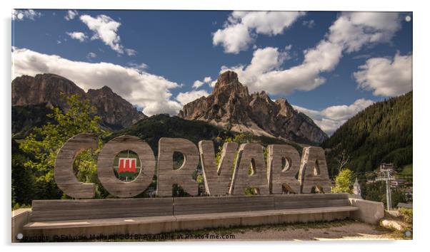 Corvara in Badia Dolomites Acrylic by Fabrizio Malisan