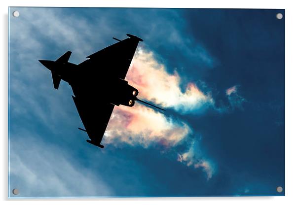 Eurofighter Typhoon pulling Gs  Acrylic by Chris Hulme