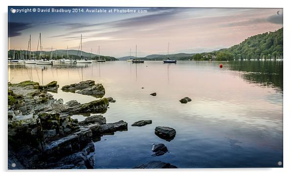  Windermere Sunrise Acrylic by David Bradbury